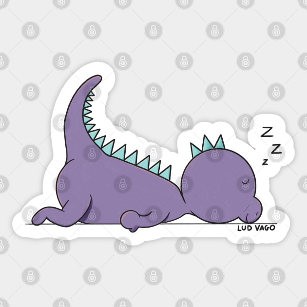 Sleepy Dino Sticker by ludvago